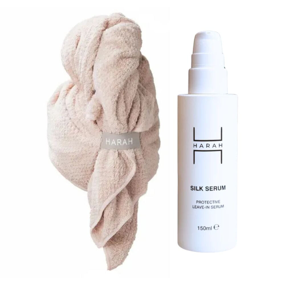 Duo Pack Silk Serum + Hair Towel Beige