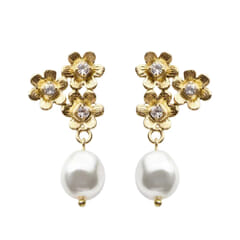 Caroline Svedbom Juni Earrings Gold Pearl/Crystal