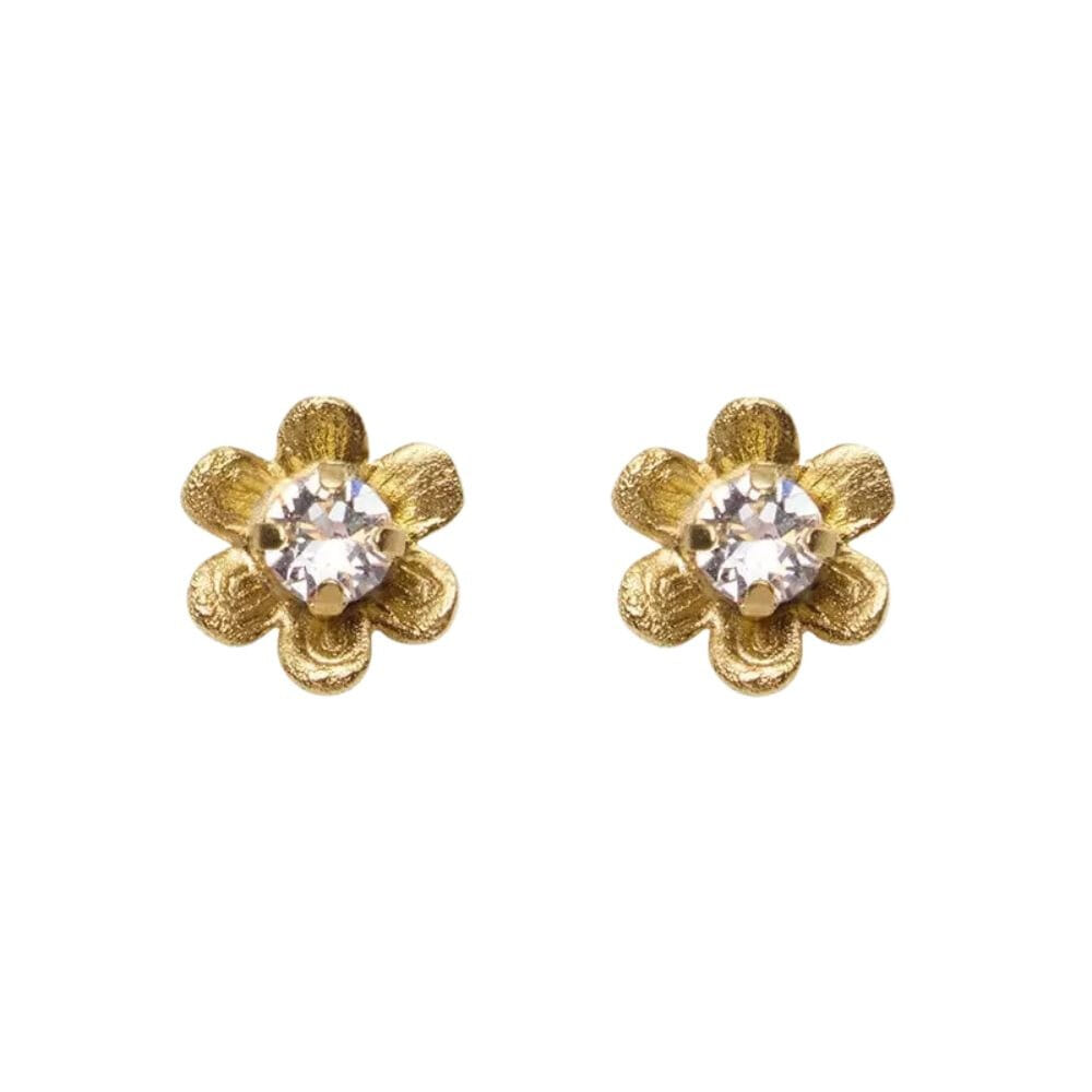 Caroline Svedbom Juni Stud Earrings Gold Crystal