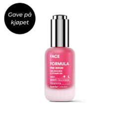 Face Formula Pink Serum fuktighet niacinamide glød beroligende styrker hudbarrieren Elixir Oslo Beths Kampanje