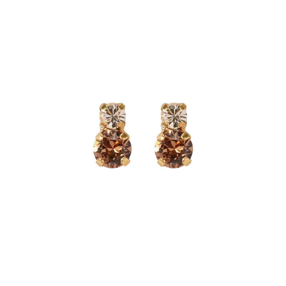 Leah Earrings Gold - Topaz Combo