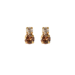 Leah Earrings Gold - Topaz Combo