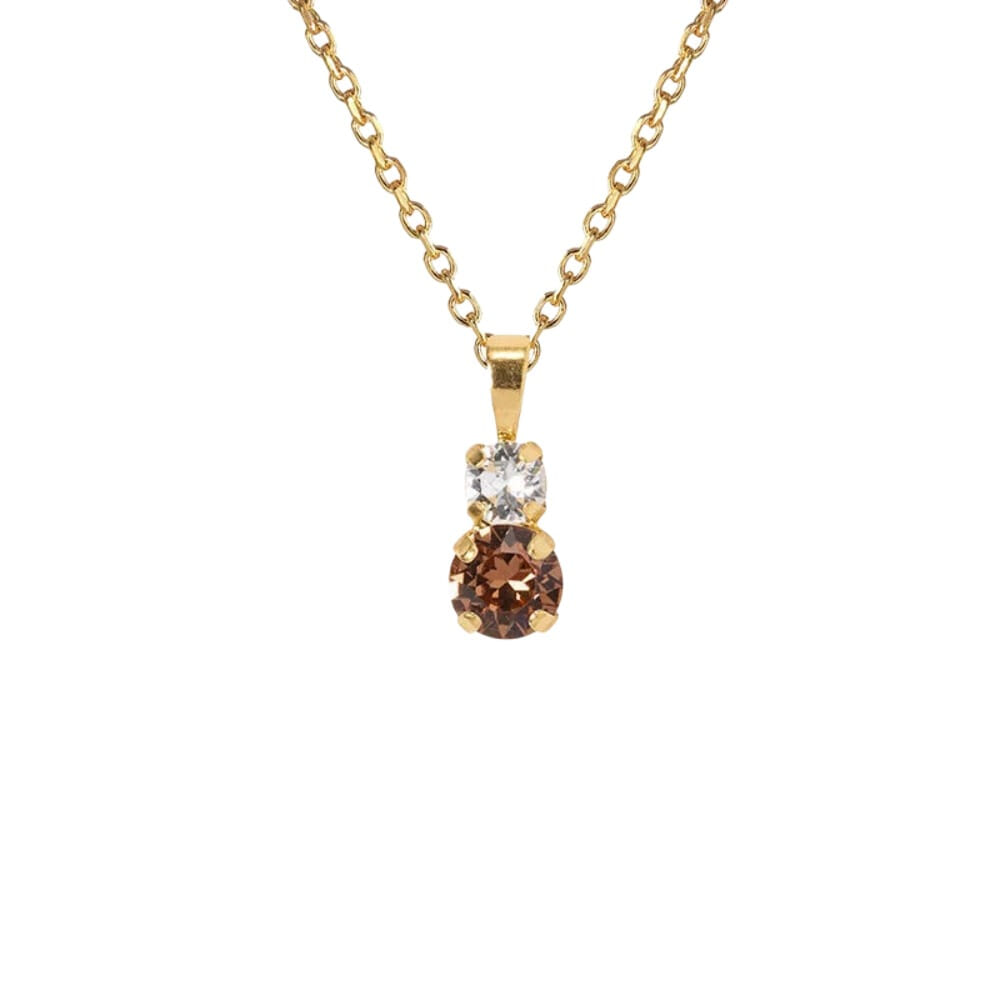 Leah Necklace Gold - Topaz Combo