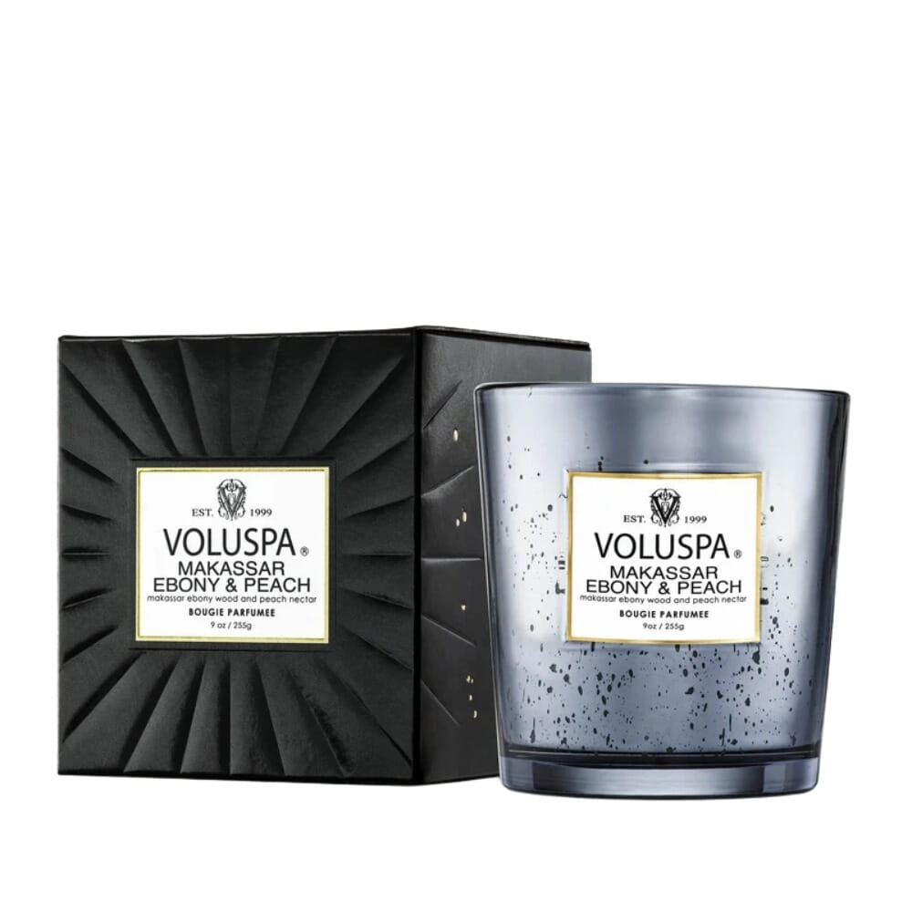 Voluspa Makassar Ebony & Peach  255g, duftlys, dekor, interiør, god lukt, 