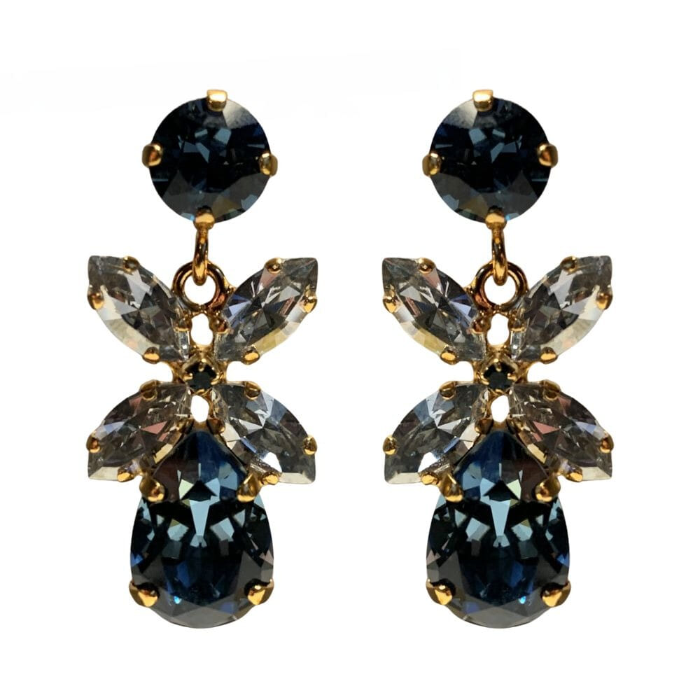 Mini Dione Earrings Gold Denim Blue/Blue Shade