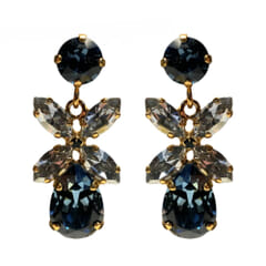 Mini Dione Earrings Gold Denim Blue/Blue Shade
