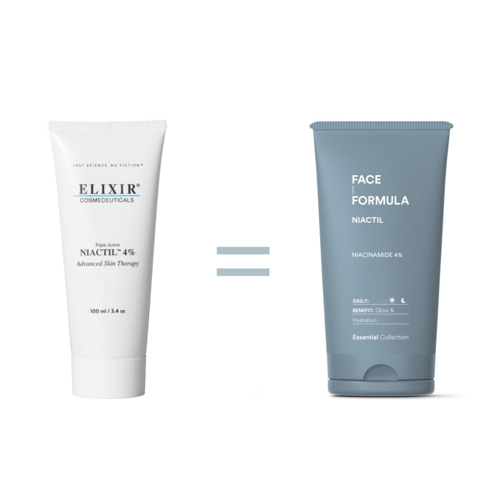niactil 4% ny emballasje Elixir Face formula