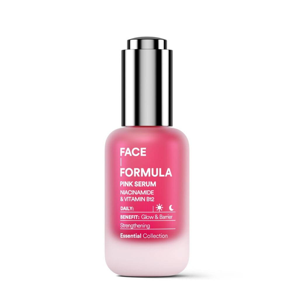 Face Formula Pink Serum fuktighet niacinamide glød beroligende styrker hudbarrieren Elixir Oslo Beths