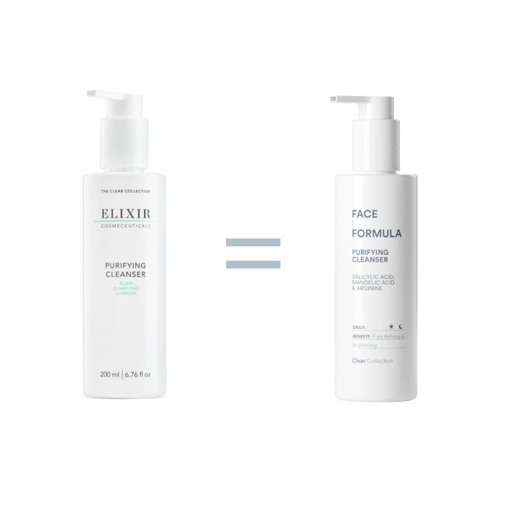 Face Formula Purifying Cleanser kombinert og fet hud salisylsyre mandelsyre minske porer renser lysnende eksfolierende ansiktsrens ansiktsvask akne beths oslo 