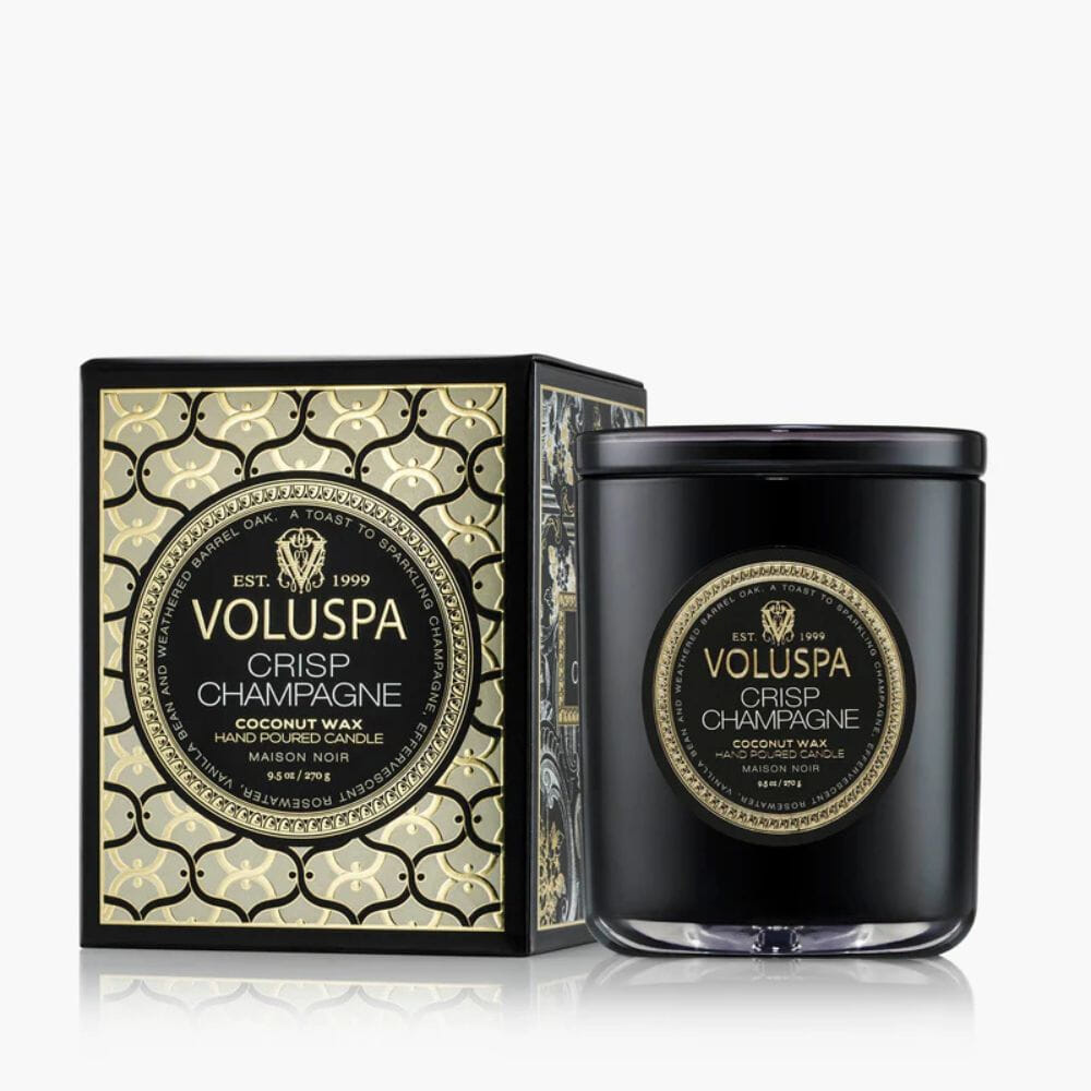 Voluspa Crisp Champagne Boxed Candle 270 g, duftlys, håndlaget, interiør, dekor, god lukt