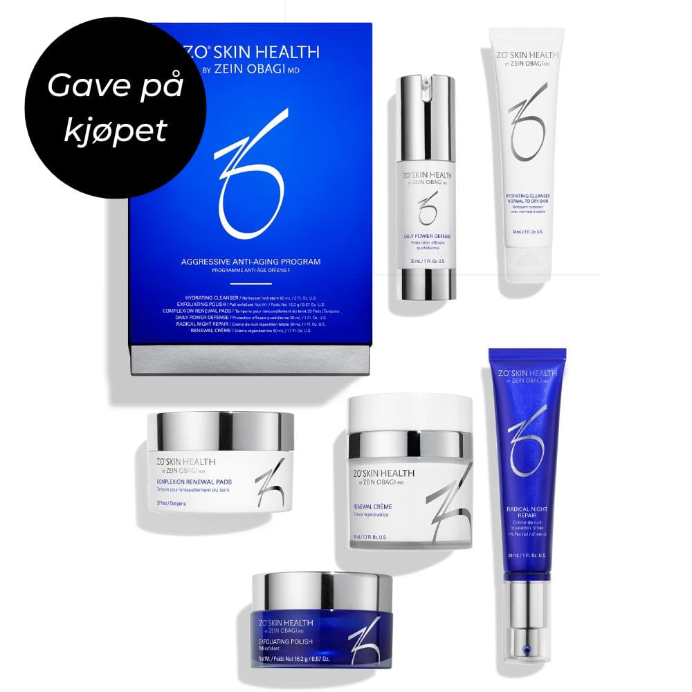 ZO Aggressive Anti-Aging Program, gave på kjøpet, zein obagi, antiage, linjer, rynker, retinol, aktive produkter, hud, hudpleie, medisinsk hudpleie