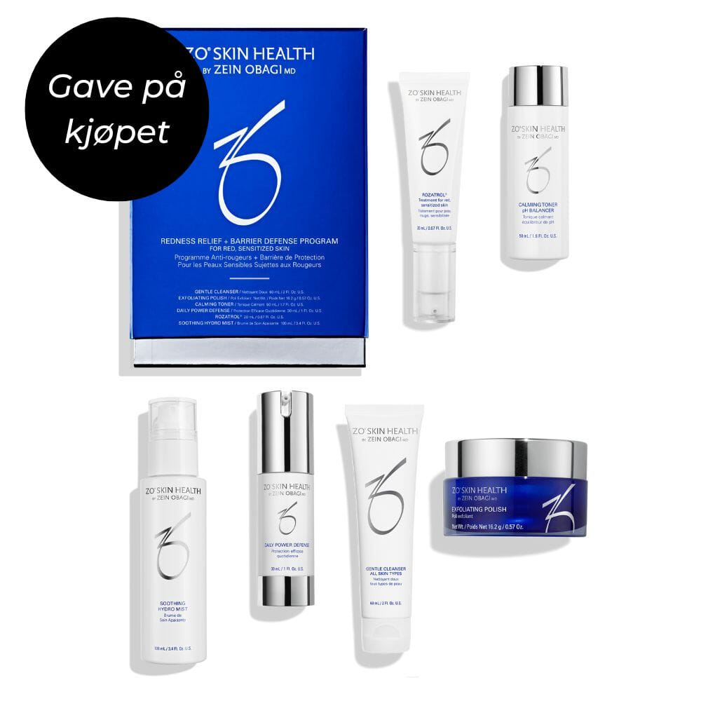 ZO Redness Relief + Barrier Defense Program Sensitiv Hud Rødhet Hudbarriere Beths Beauty Oslo Norge Hudpleie Skin Care 